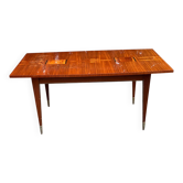 Scandinavian solid wood and rosewood dining table 1960