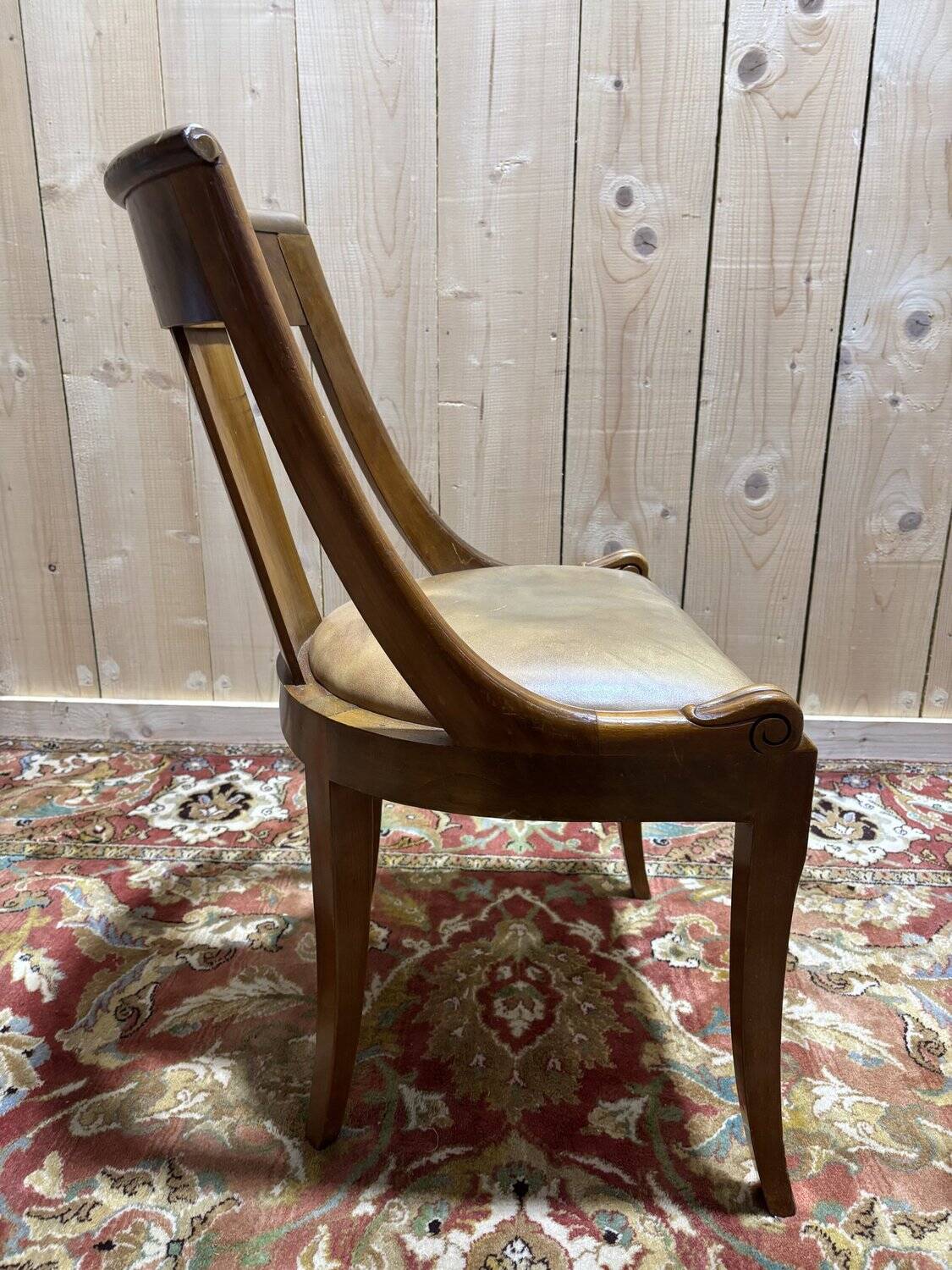 Leather gondola chair