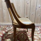 Leather gondola chair