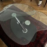 Glass petal coffee table