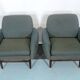 Italian Mid-century wood modern armchairs from 60s