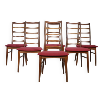 Set of 6 Teak Danish Design Dining Chairs from the 1960s by Nils Koefoed – Model LIS