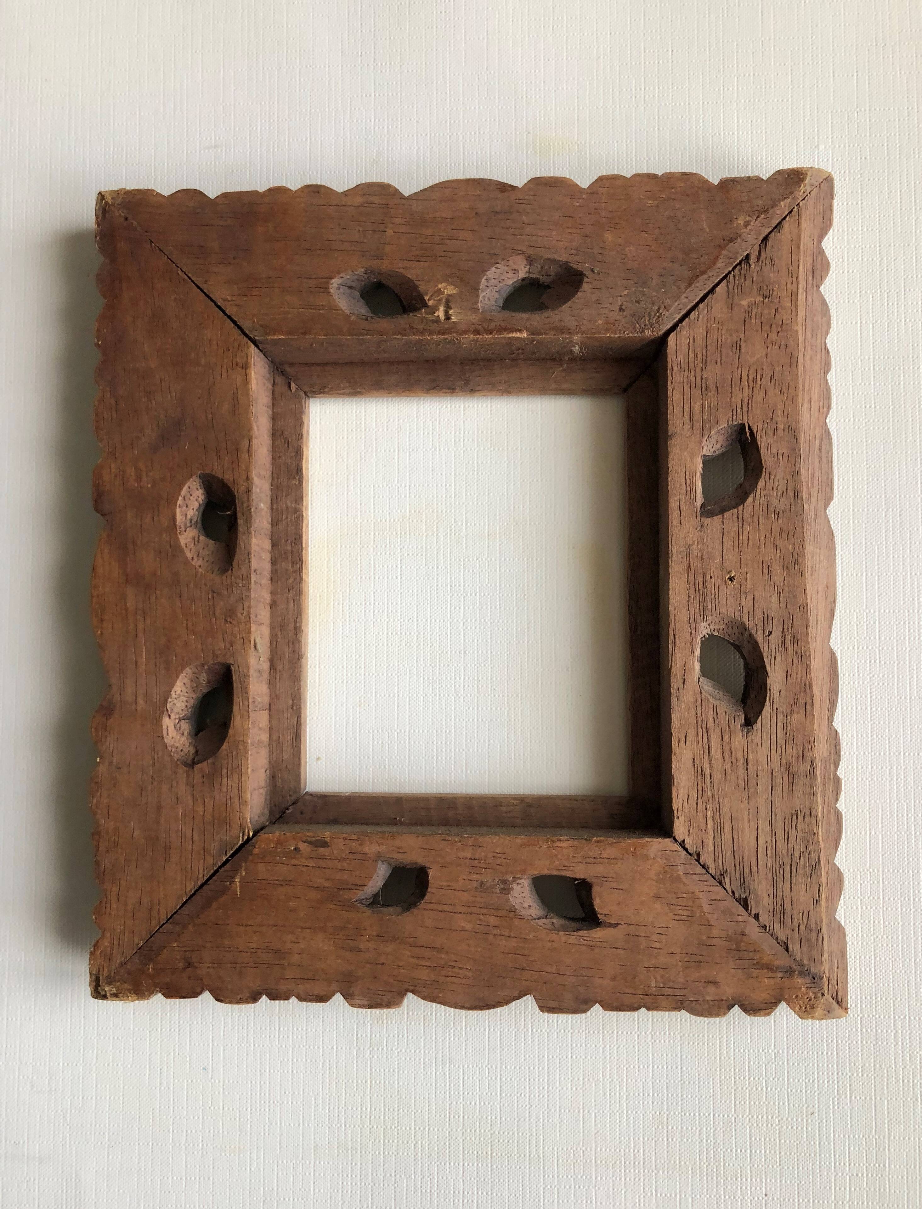 Carved wooden frame