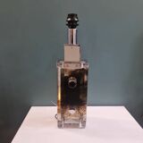 Large table lamp base in Murano glass and chromed metal from the 70s