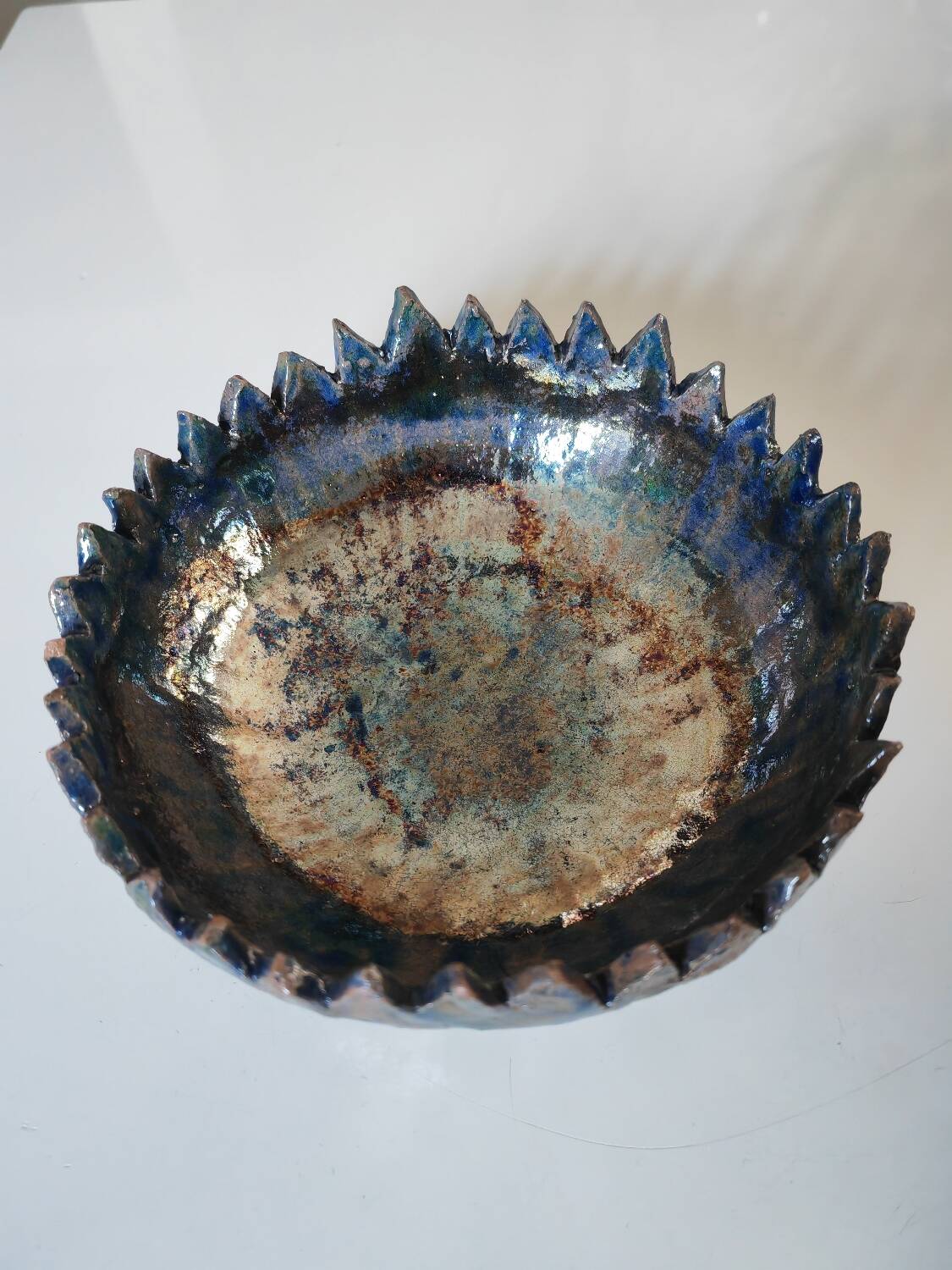 Empty raku pocket bowl