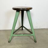 Tabouret d'Atelier Industriel Vert, 1960s