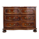 18th century walnut chest of drawers with red marble top