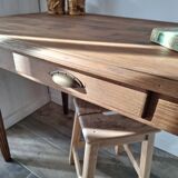 Oak farmhouse table in country style