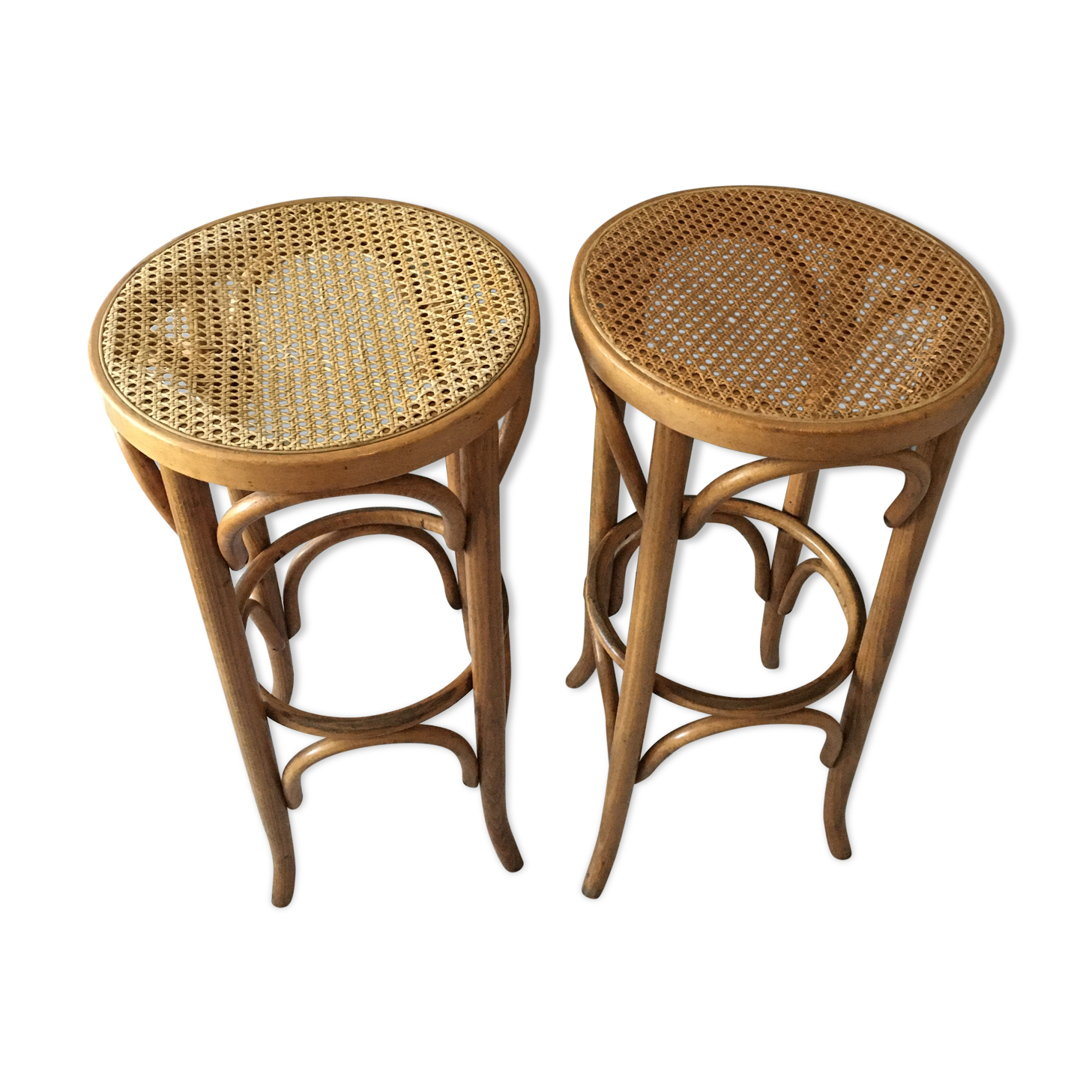Lot of 2 canne bistro stools