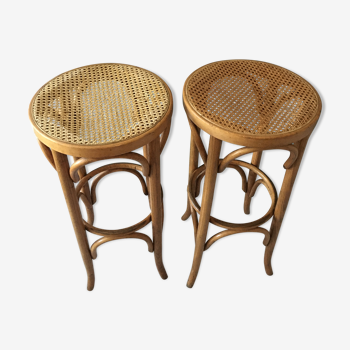 Lot of 2 canne bistro stools