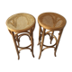 Lot de 2 tabourets bistrot cannés