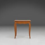 Mid-Century solid Oak carved Side Table, Belgium 1950s
