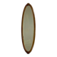 Oval gold mirror with faceted edge, 1950s