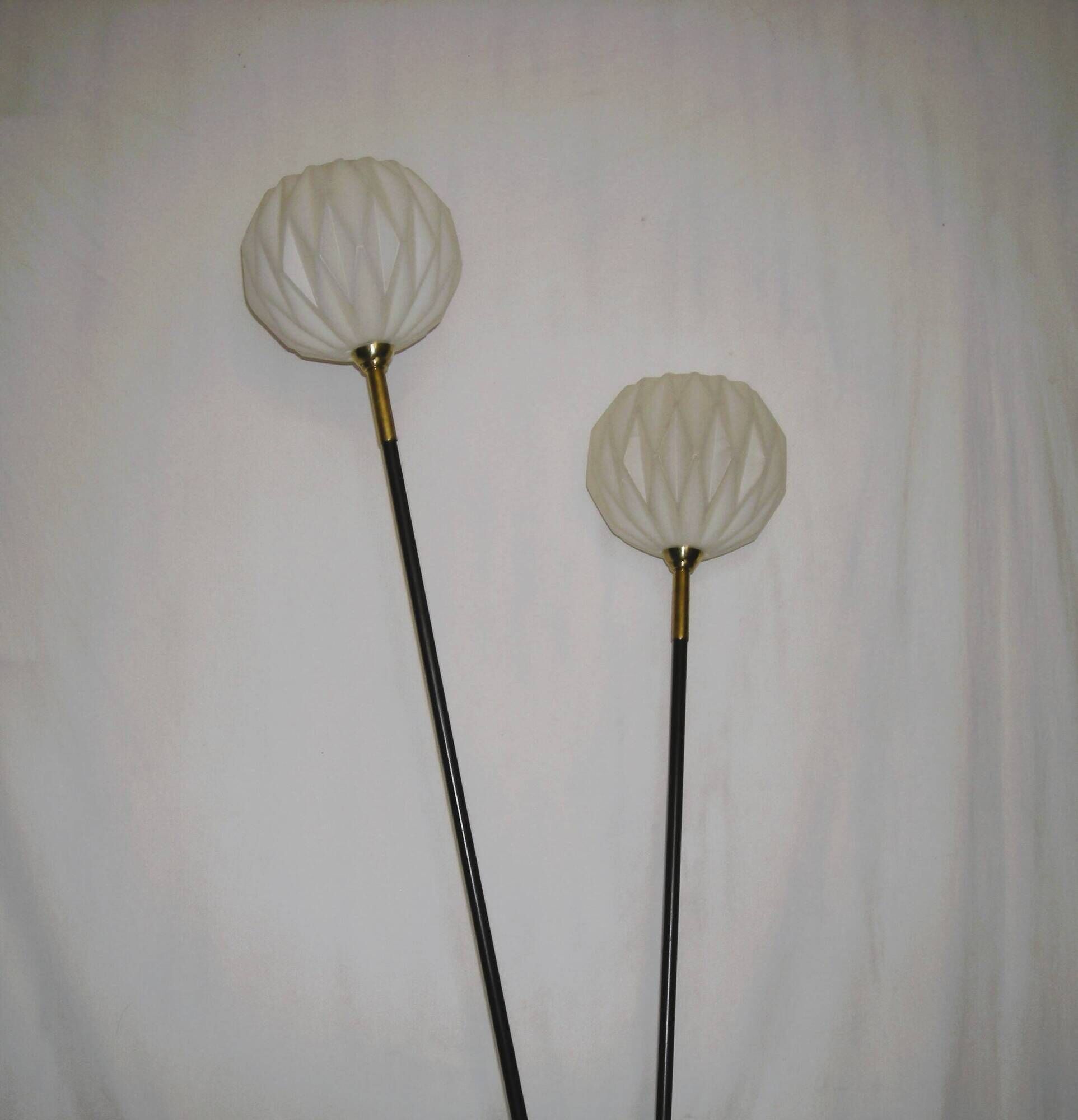 Tripod floor lamp with shelf from the 1950s.