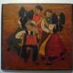 Two wooden paintings carved and painted, Breton naïve art 1950s