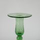 blown glass candle holder signed Biot green 1960-1970