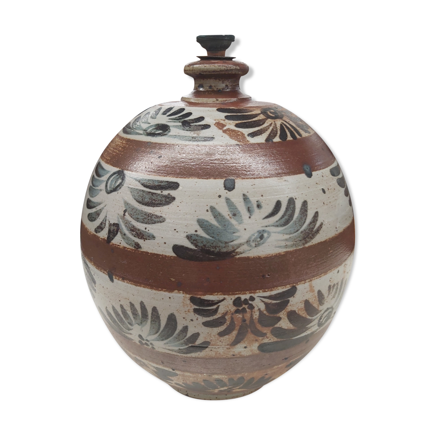 Ceramic lamp foot signed Patrick Lefebvre