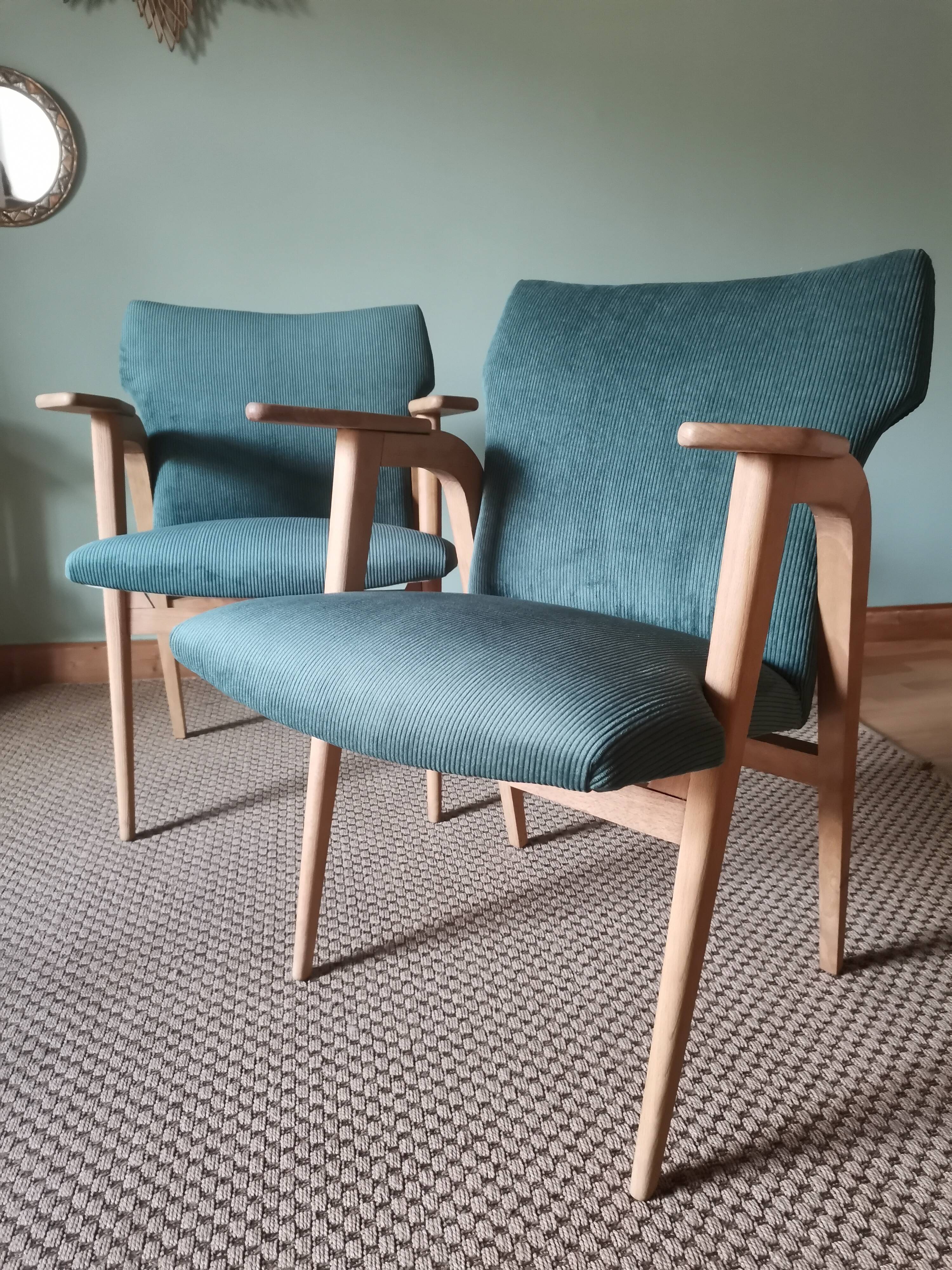 Fauteuils scandinaves roger landault verts