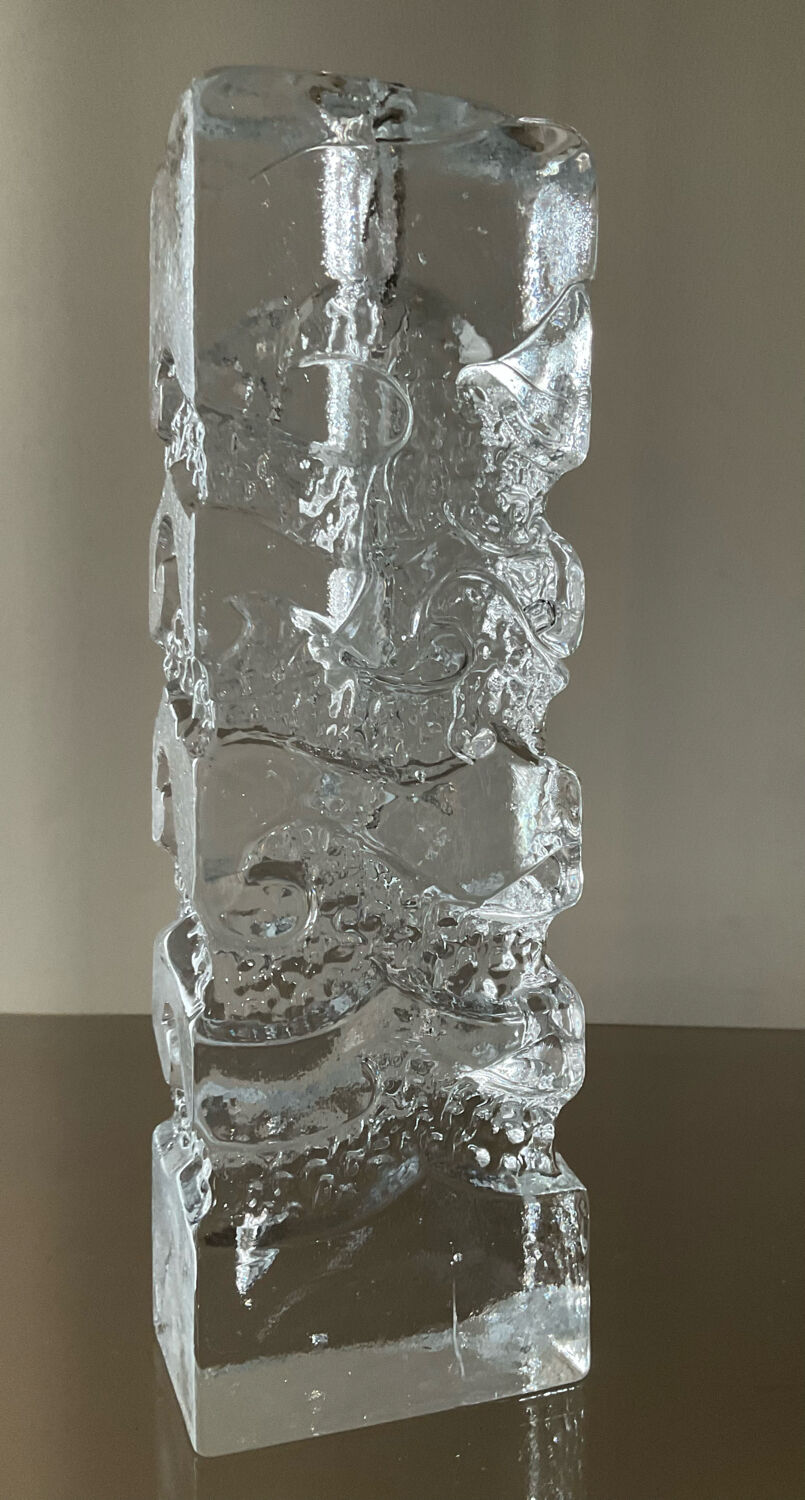 Vintage soliflore vase in molded glass