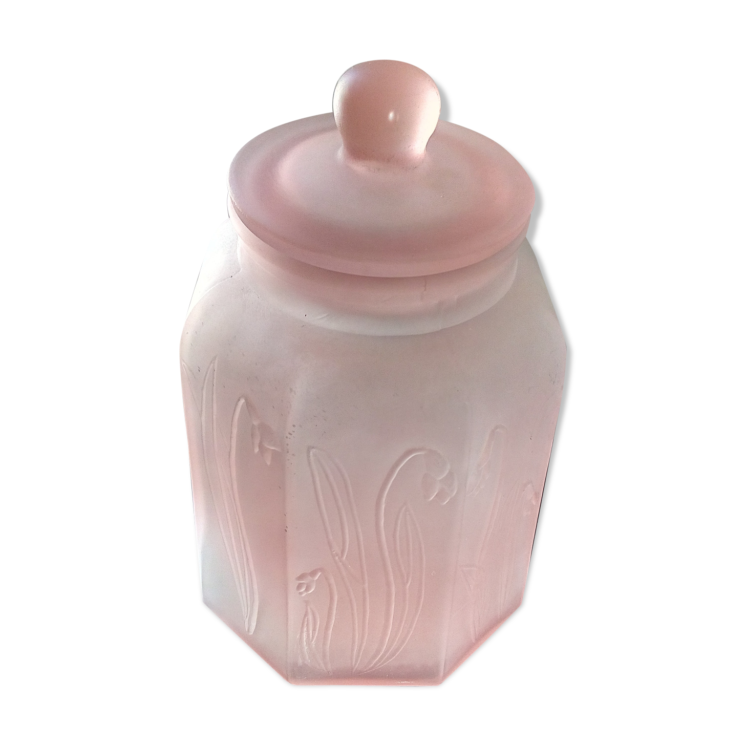 Pink clouded cotton pot