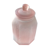 bonbonnière en verre opacifié rose