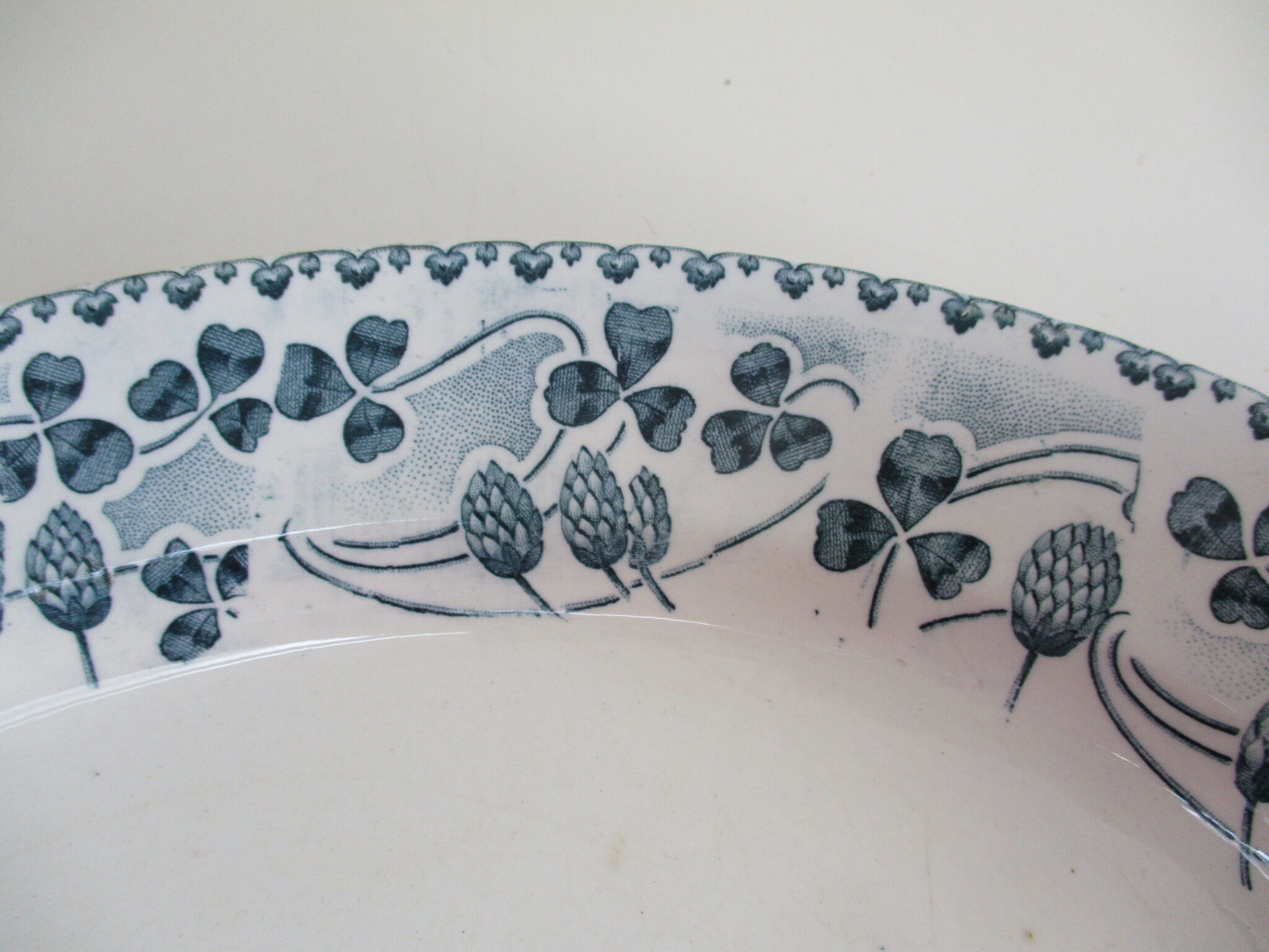 Old dish from “Grand Dépôt E Bourgeois crystal porcelain earthenware”