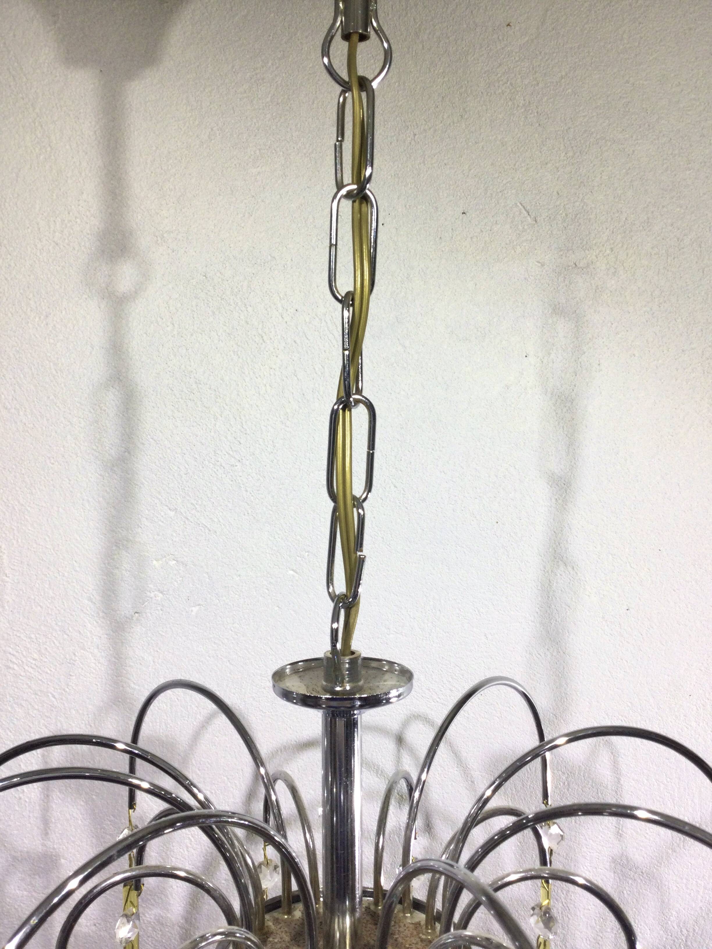 Murano chandelier drops in amber crystal