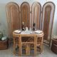 Salon rotin vintage et paravent