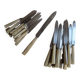 Set of 25 horn and stainless steel knives