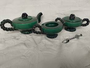 Vallauris green tea set – 1960s