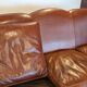 Leather club 3 places sofa 50s