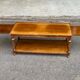 Extendable coffee table in solid wood with two shelves, 100 cm