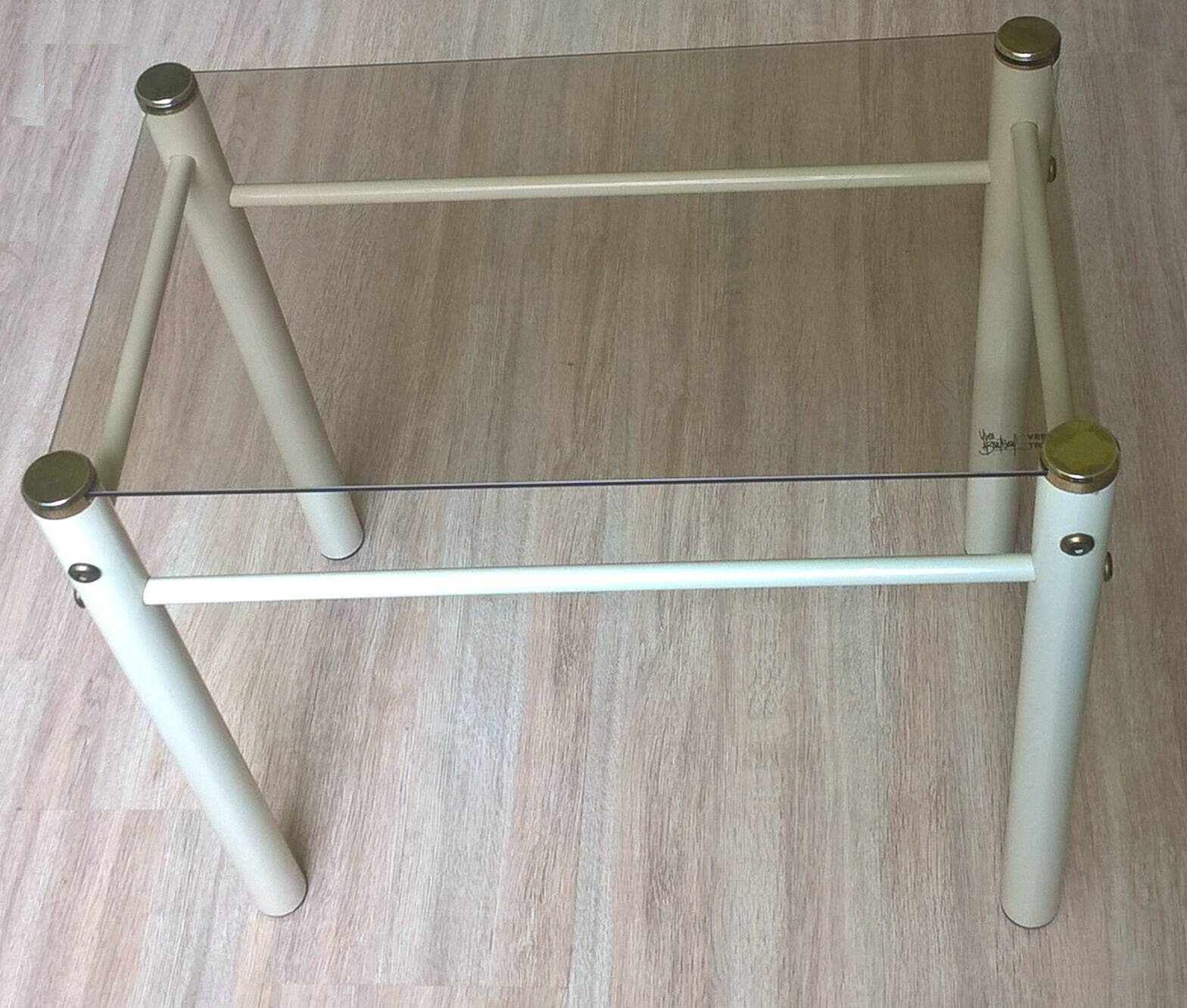 Glass end table “Yves Boutboul” - 1980s