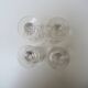 4 anciens verres à pied en cristal de style caton - h10 cm