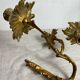 Two Louis XV style bronze wall candlesticks