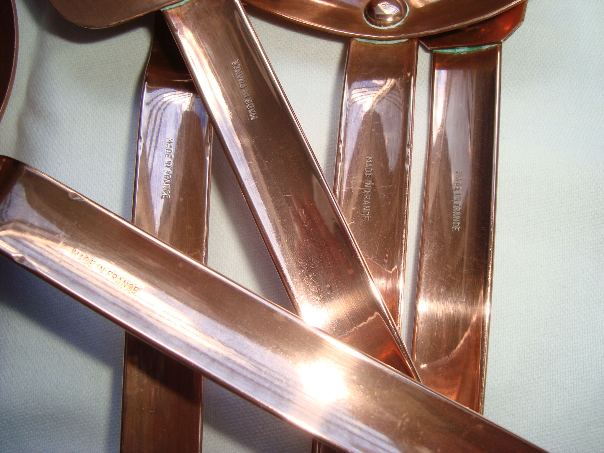 Copper kitchen utensils made in france