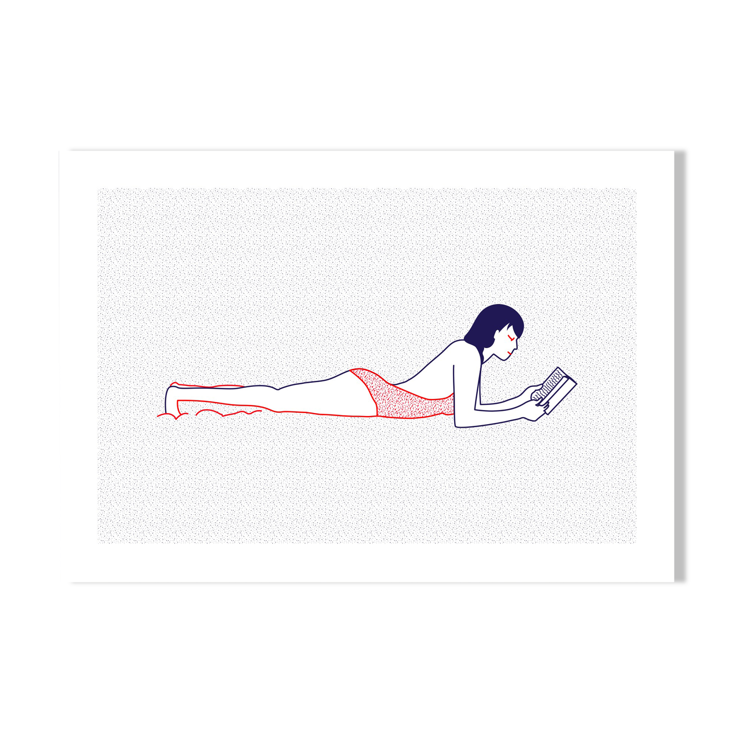 Illustration A4 Naiade No. 4/8 Brittany blue reader