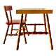 Vintage desk and chair for children in painted wood