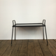 Glass and metal auxiliary coffee table