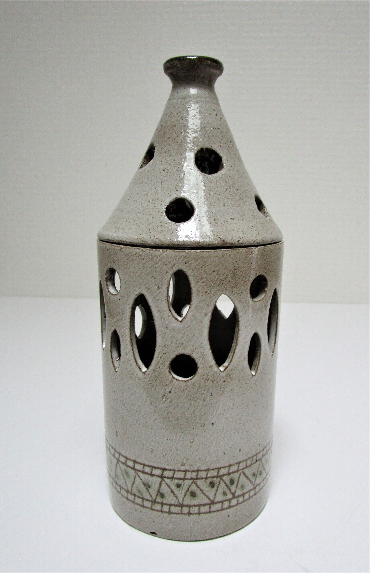 Photophore ceramic enamelled La Fagoterie vintage