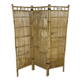 Paravent vintage en bambou