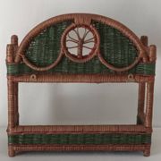 Étagère murale en osier vintage