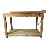 Raw wood workbench