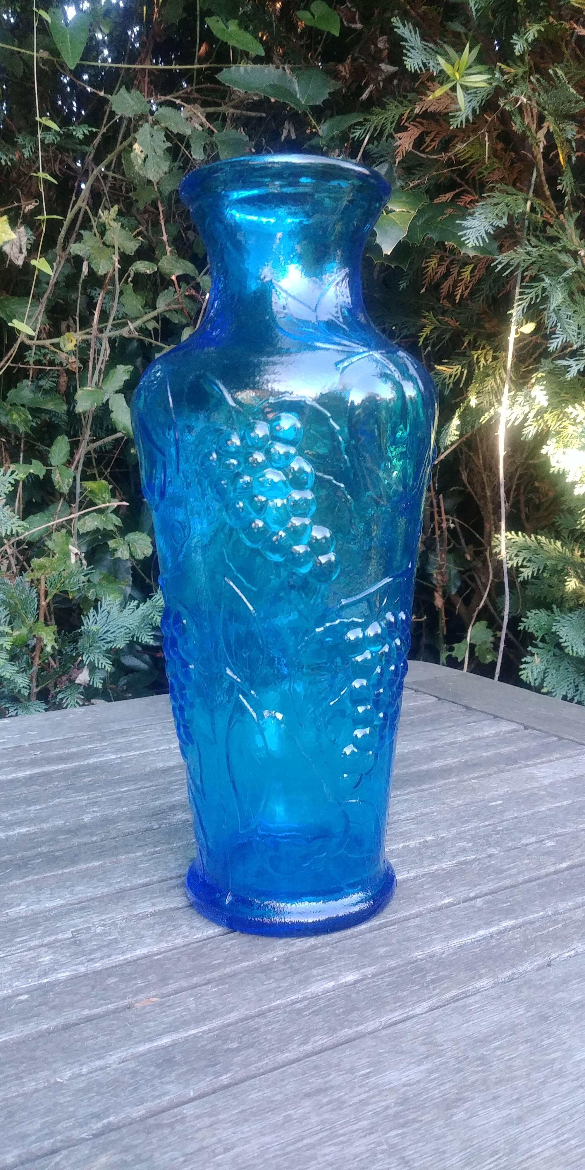 Glass vase from vintage Empoli glassworks 70s 80s