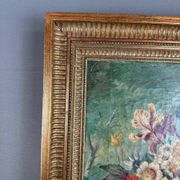 Oil on Canvas Painting Floral Still Life, London, 19th Century