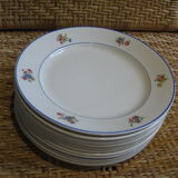 Lot of lunéville plates in half porcelain decoration "Marie"