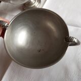 Shiny pewter tea set