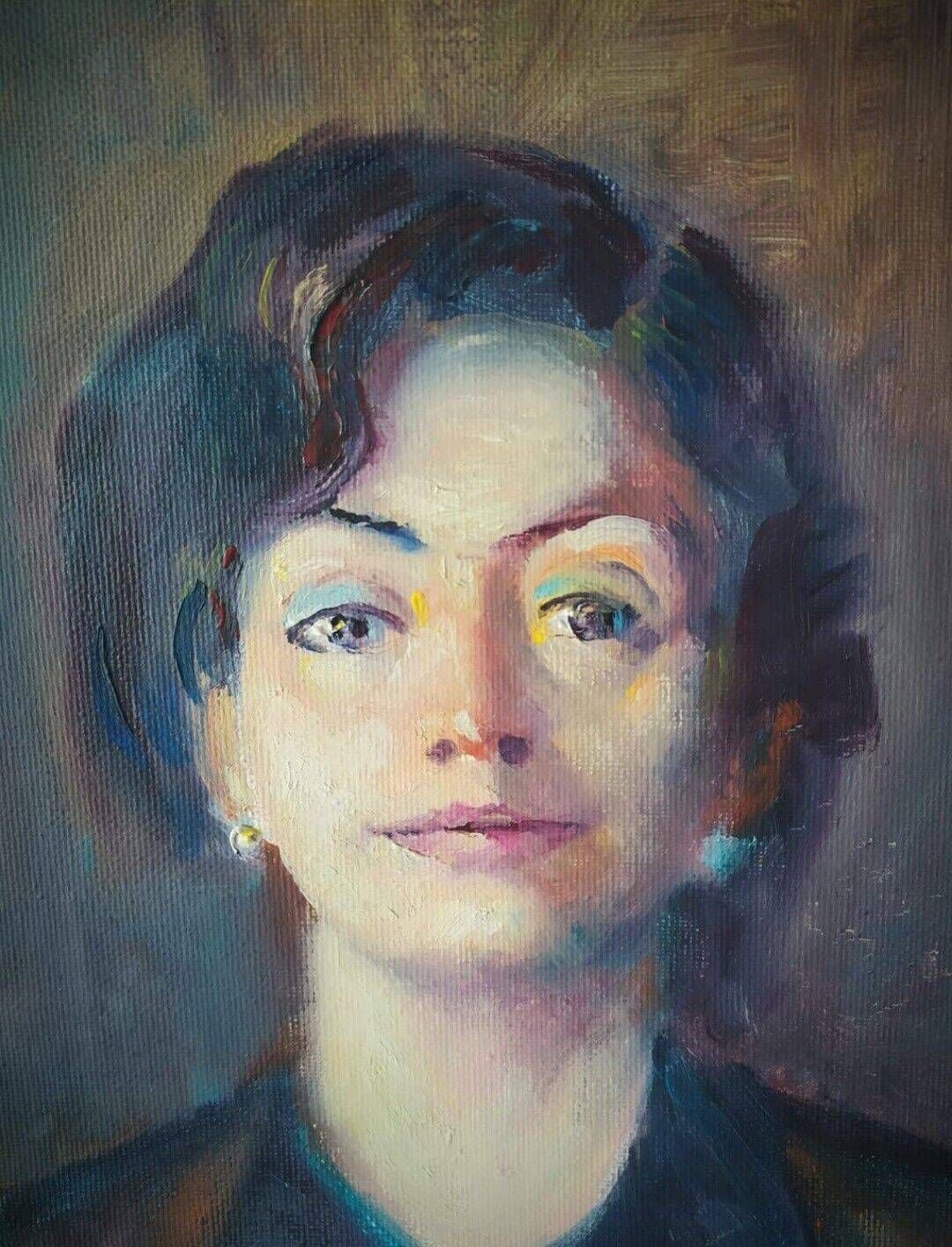 Peinture à l'huile sur toile d'un artiste français de 1977, 20e siècle