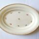 Vintage antique dish porcelain iron earth golden flower