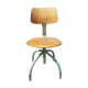 Former Anatomic metal workshop chair - seated - vintage adjustable wood file